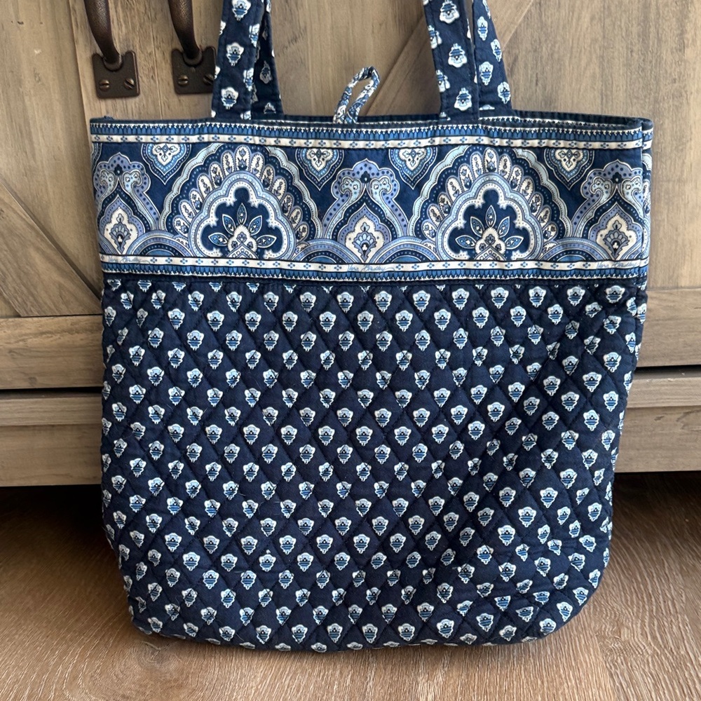 Vera Bradley Navy and White Patterned Tote